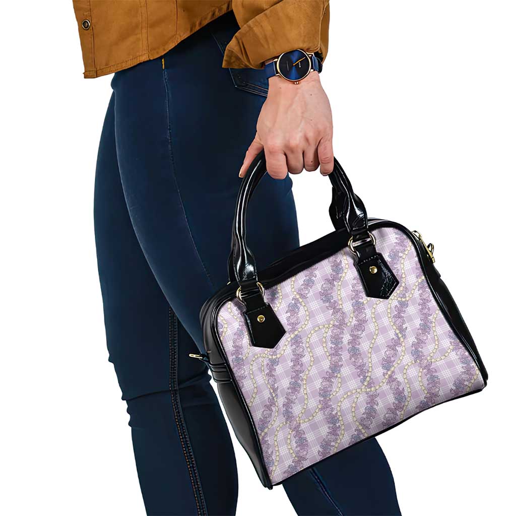 Pua Kalaunu Lei Shoulder Handbag Palaka Pattern
