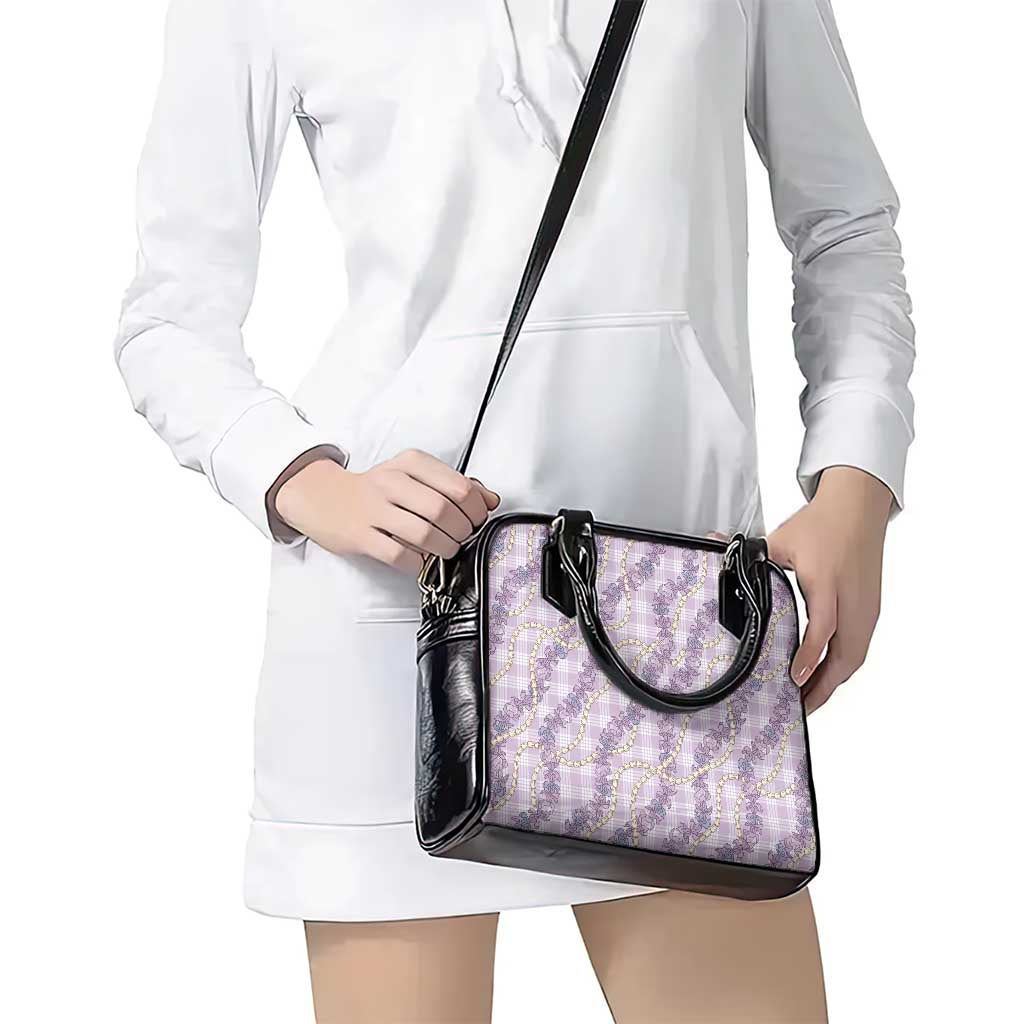 Pua Kalaunu Lei Shoulder Handbag Palaka Pattern