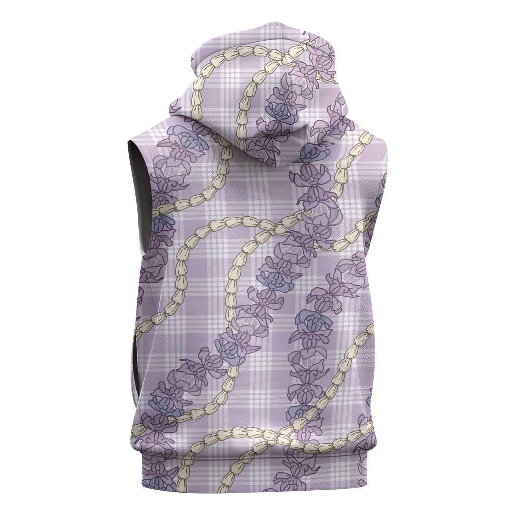 Pua Kalaunu Lei Sleeveless Hoodie Palaka Pattern