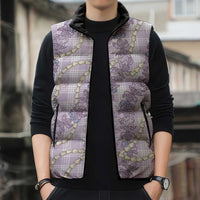 Pua Kalaunu Lei Sleeveless Puffer Jacket Palaka Pattern