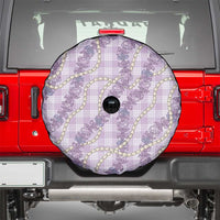 Pua Kalaunu Lei Spare Tire Cover Palaka Pattern