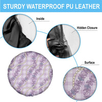 Pua Kalaunu Lei Spare Tire Cover Palaka Pattern