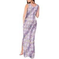 Pua Kalaunu Lei Tank Maxi Dress Palaka Pattern