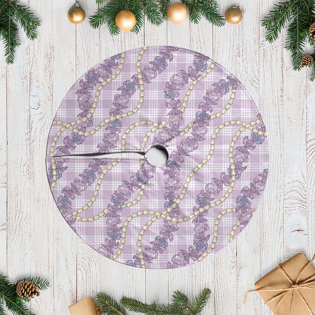 Pua Kalaunu Lei Tree Skirt Palaka Pattern LT01 Casual Purple - Polynesian Pride