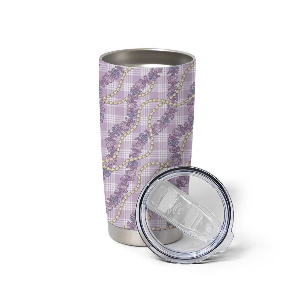 Pua Kalaunu Lei Tumbler Cup Palaka Pattern