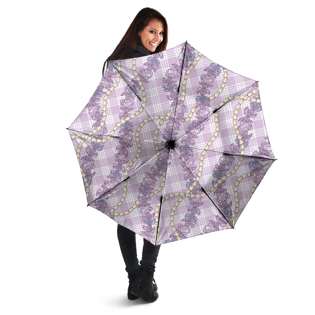 Pua Kalaunu Lei Umbrella Palaka Pattern