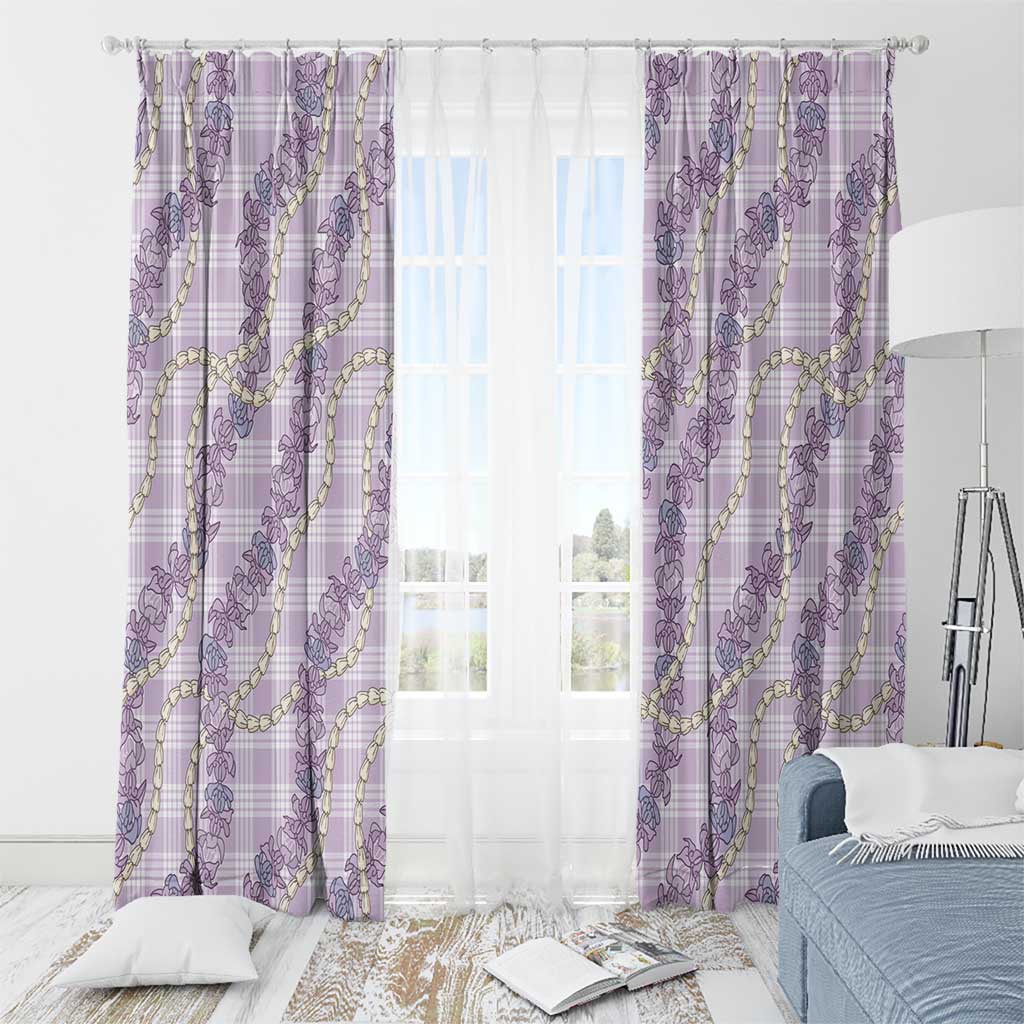 Pua Kalaunu Lei Window Curtain Palaka Pattern