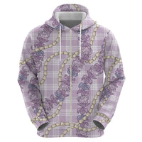 Pua Kalaunu Lei Zip Hoodie Palaka Pattern
