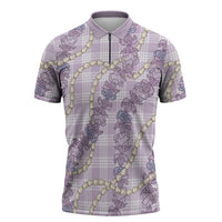 Pua Kalaunu Lei Zipper Polo Shirt Palaka Pattern