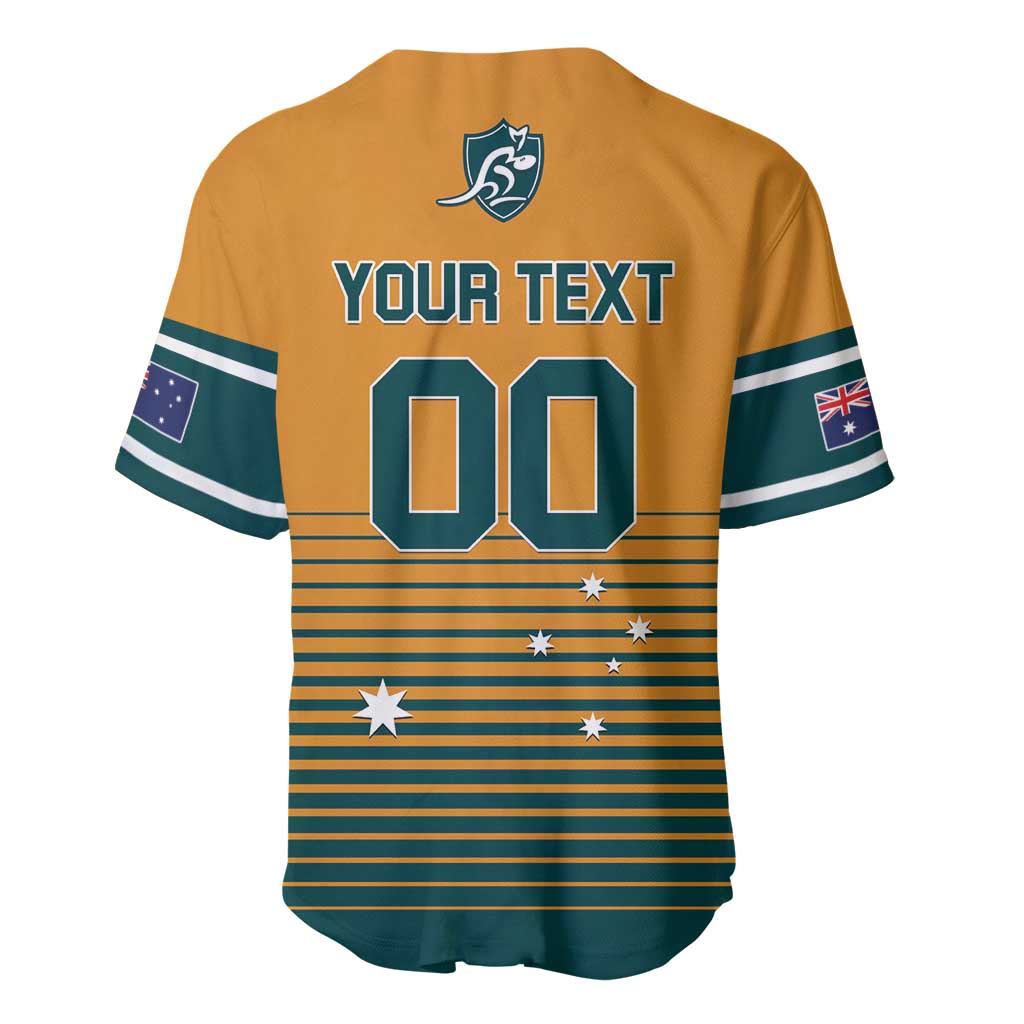 Custom Rugby Australia Baseball Jersey Junior Wallabies Go Champions