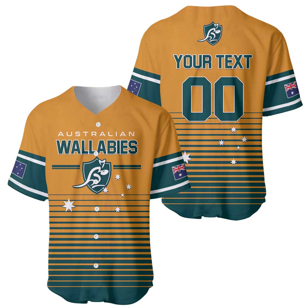 Custom Rugby Australia Baseball Jersey Junior Wallabies Go Champions