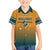 Custom Rugby Australia Family Matching Long Sleeve Bodycon Dress and Hawaiian Shirt Junior Wallabies Go Champions