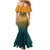 Custom Rugby Australia Family Matching Mermaid Dress and Hawaiian Shirt Junior Wallabies Go Champions