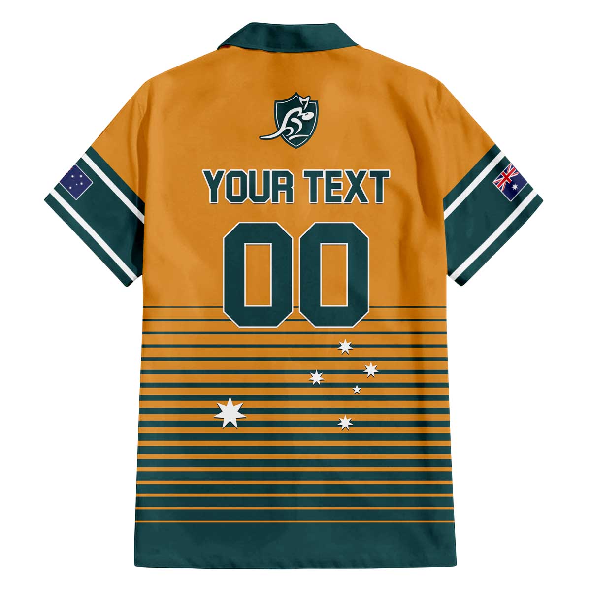 Custom Rugby Australia Family Matching Off The Shoulder Long Sleeve Dress and Hawaiian Shirt Junior Wallabies Go Champions LT01 - Polynesian Pride