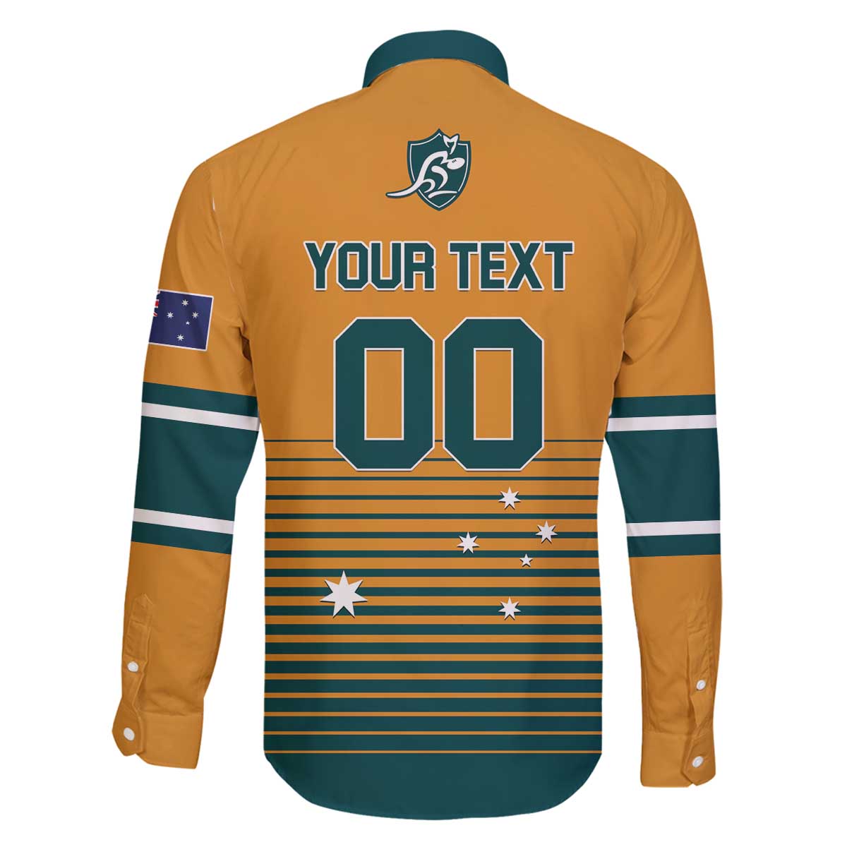 Custom Rugby Australia Family Matching Off The Shoulder Long Sleeve Dress and Hawaiian Shirt Junior Wallabies Go Champions LT01 - Polynesian Pride