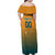 Custom Rugby Australia Family Matching Off Shoulder Maxi Dress and Hawaiian Shirt Junior Wallabies Go Champions