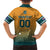 Custom Rugby Australia Family Matching Short Sleeve Bodycon Dress and Hawaiian Shirt Junior Wallabies Go Champions