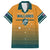 Custom Rugby Australia Family Matching Short Sleeve Bodycon Dress and Hawaiian Shirt Junior Wallabies Go Champions