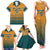 Custom Rugby Australia Family Matching Tank Maxi Dress and Hawaiian Shirt Junior Wallabies Go Champions