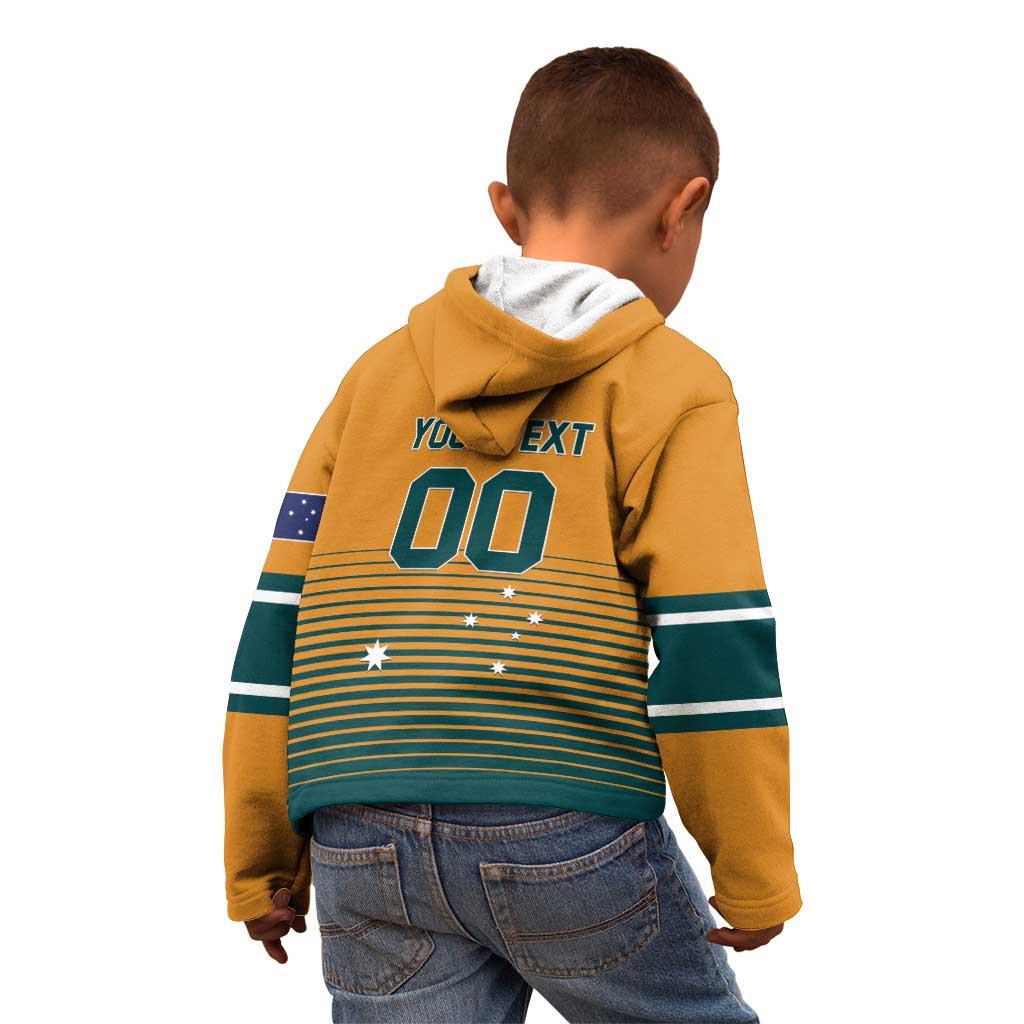 Custom Rugby Australia Kid Hoodie Junior Wallabies Go Champions