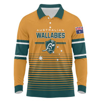 Custom Rugby Australia Long Sleeve Polo Shirt Junior Wallabies Go Champions
