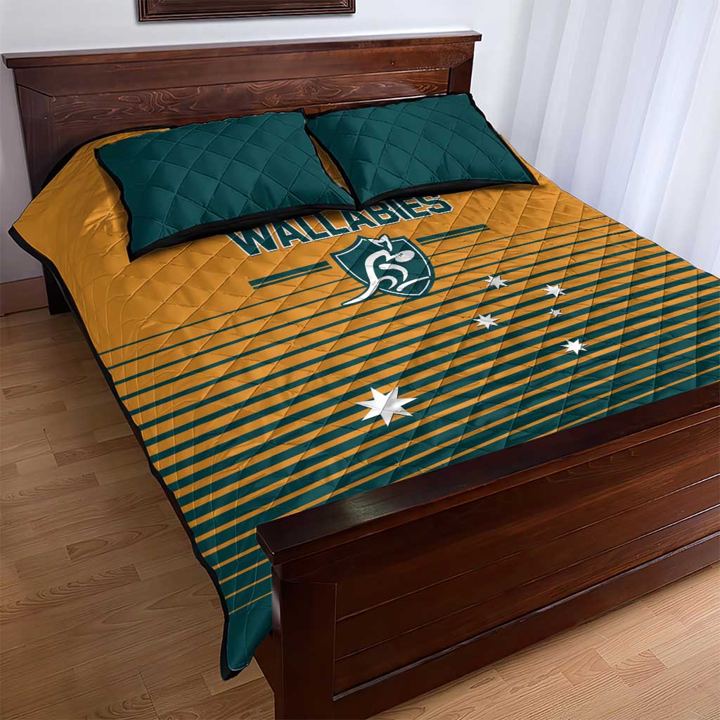 Rugby Australia Quilt Bed Set Junior Wallabies Go Champions
