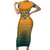 Custom Rugby Australia Short Sleeve Bodycon Dress Junior Wallabies Go Champions