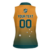 Custom Rugby Australia Women Sleeveless Polo Shirt Junior Wallabies Go Champions
