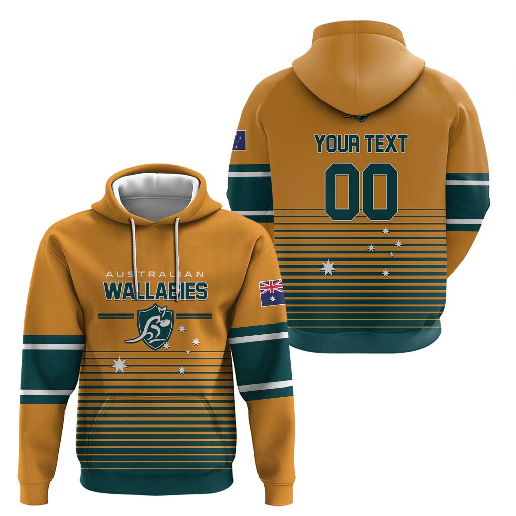 Custom Rugby Australia Zip Hoodie Junior Wallabies Go Champions