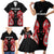 Custom Rugby New Zealand Family Matching Short Sleeve Bodycon Dress and Hawaiian Shirt Baby Black Go Champions