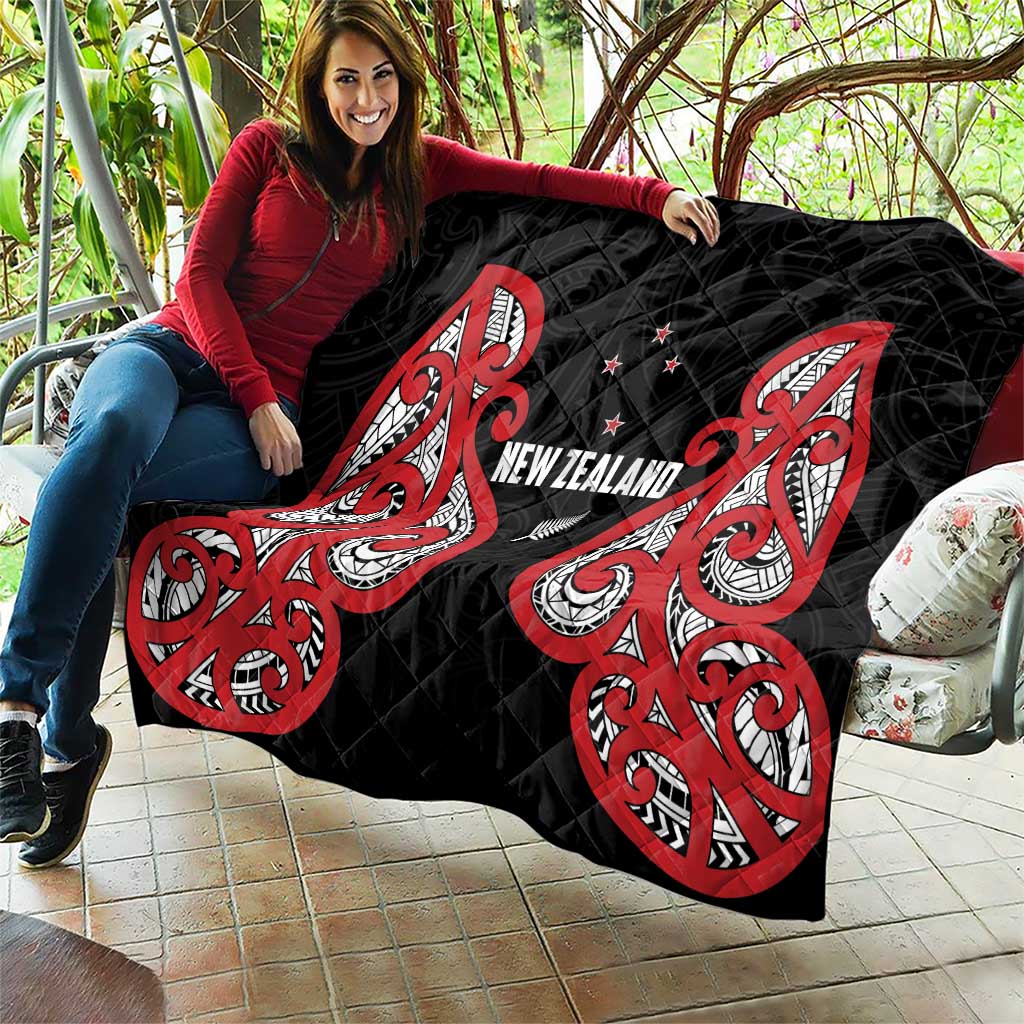 Rugby New Zealand Quilt Baby Black Go Champions