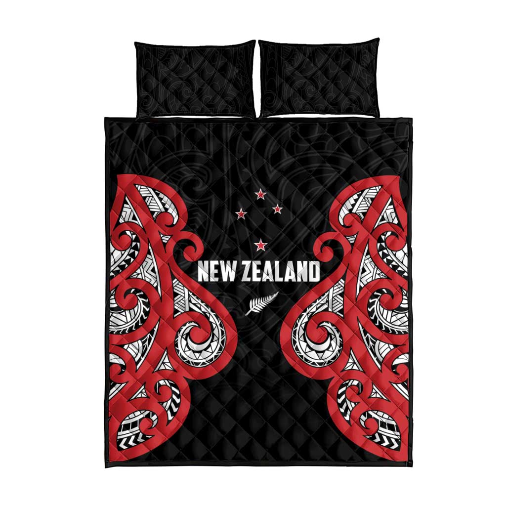 Rugby New Zealand Quilt Bed Set Baby Black Go Champions