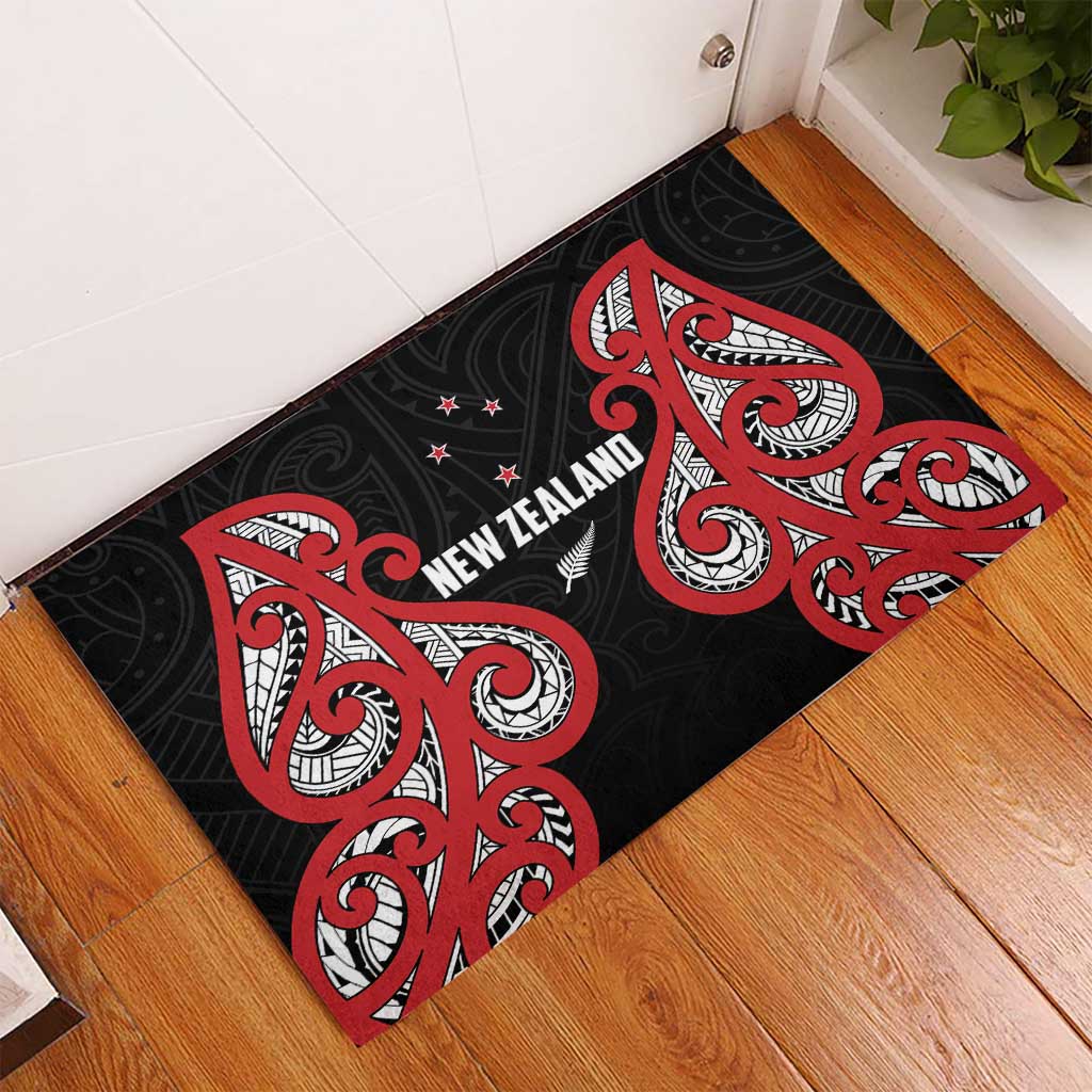 Rugby New Zealand Rubber Doormat Baby Black Go Champions