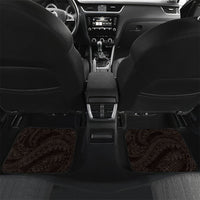 Monstera Plumeria Flowers Orange Car Mats Polynesian Pattern