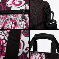 Monstera Plumeria Flowers Pink Duffle Bag Polynesian Pattern LT01 - Polynesian Pride