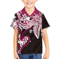 Monstera Plumeria Flowers Pink Hawaiian Shirt Polynesian Pattern