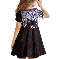 Monstera Plumeria Flowers Purple Family Matching Mermaid Dress and Hawaiian Shirt Polynesian Pattern LT01 - Polynesian Pride