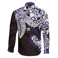Monstera Plumeria Flowers Purple Family Matching Summer Maxi Dress and Hawaiian Shirt Polynesian Pattern LT01 - Polynesian Pride
