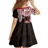 Monstera Plumeria Flowers Red Family Matching Off Shoulder Maxi Dress and Hawaiian Shirt Polynesian Pattern