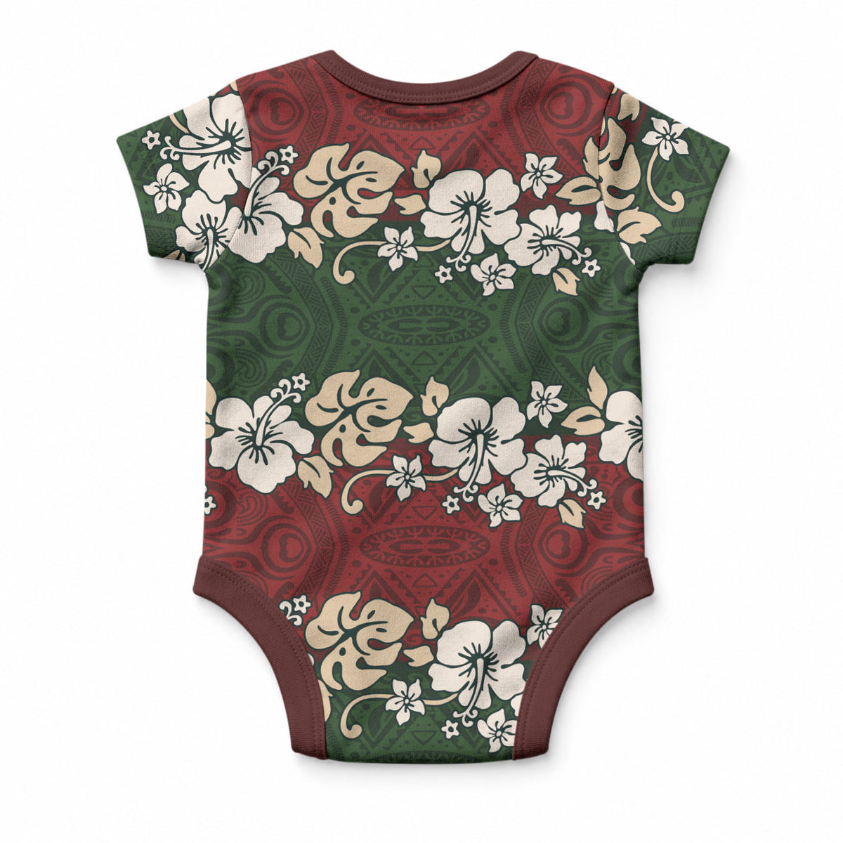 Hawaiian Hibiscus Christmas Color Baby Onesie Unique LT01 - Polynesian Pride