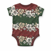 Hawaiian Hibiscus Christmas Color Baby Onesie Unique LT01 - Polynesian Pride