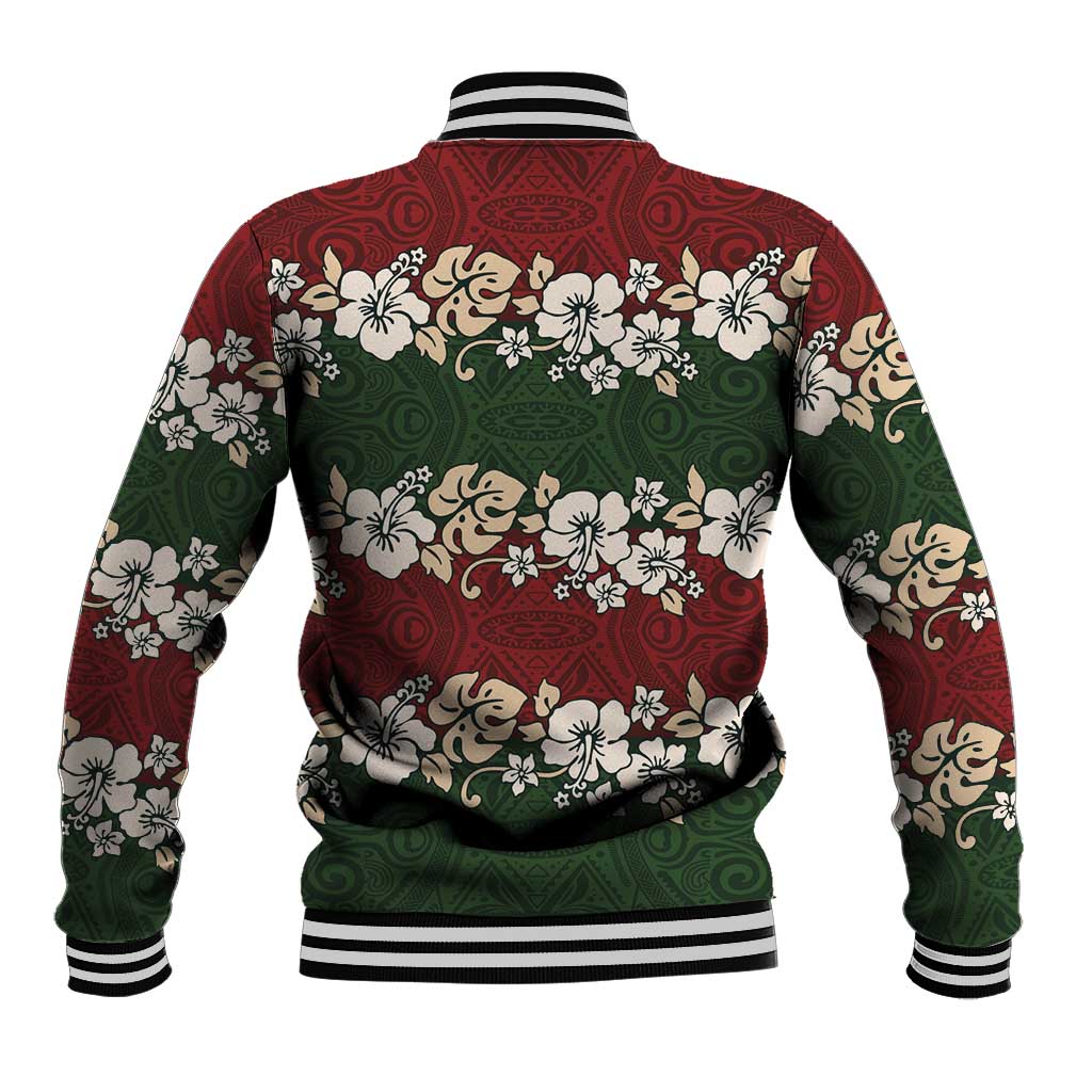 Hawaiian Hibiscus Christmas Color Baseball Jacket Unique