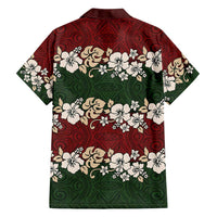 Hawaiian Hibiscus Christmas Color Family Matching Long Sleeve Bodycon Dress and Hawaiian Shirt Unique LT01 - Polynesian Pride