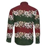 Hawaiian Hibiscus Christmas Color Family Matching Long Sleeve Bodycon Dress and Hawaiian Shirt Unique LT01 - Polynesian Pride