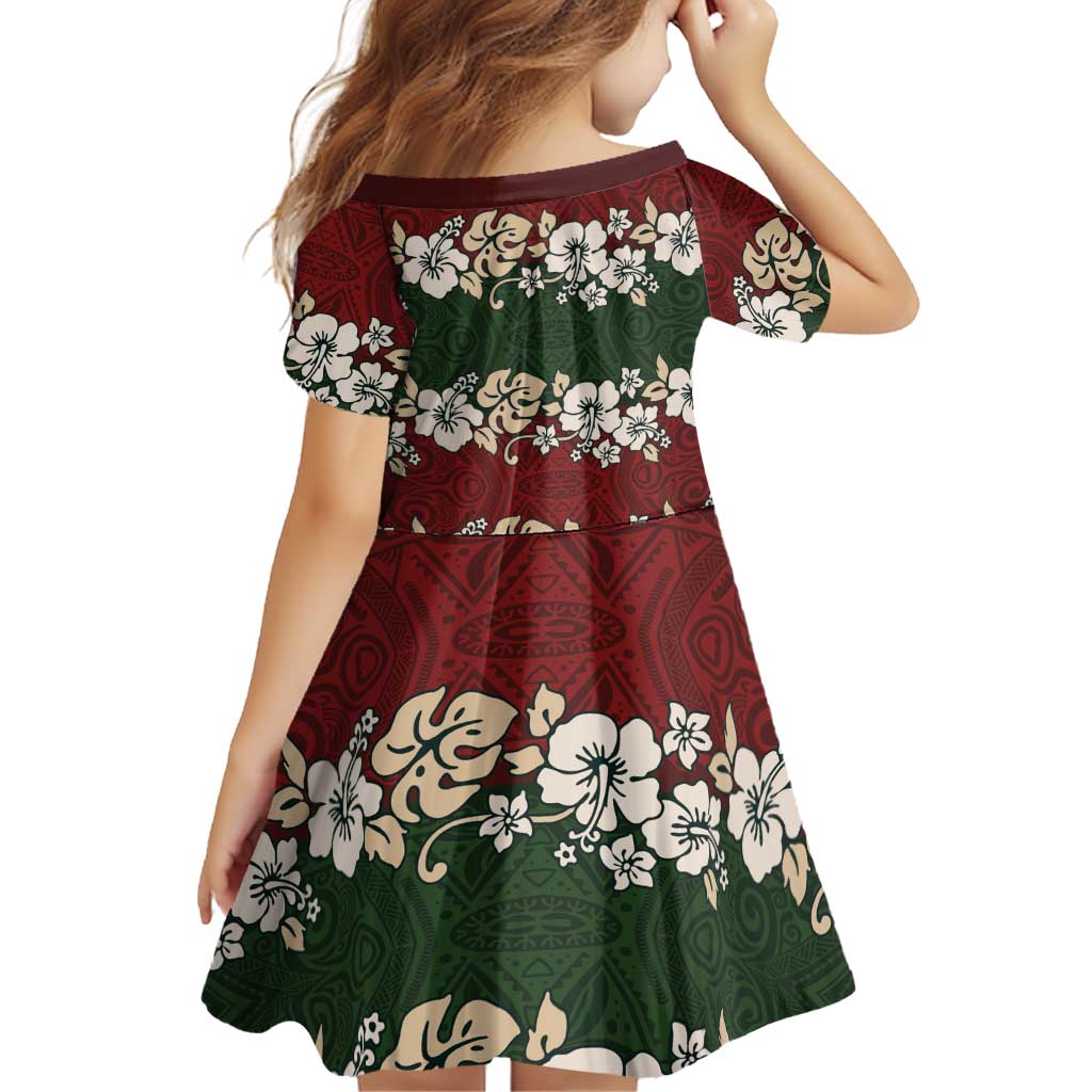 Hawaiian Hibiscus Christmas Color Family Matching Puletasi and Hawaiian Shirt Unique