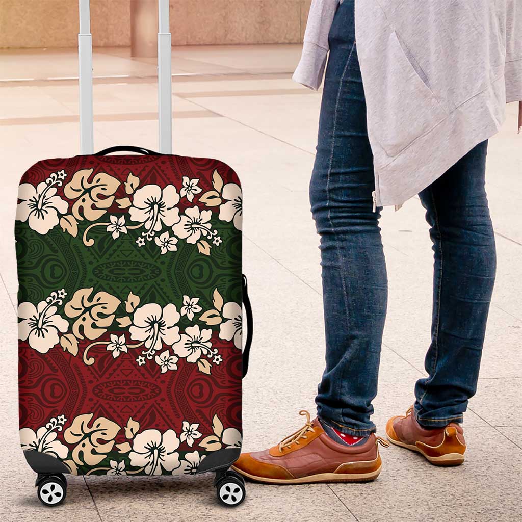 Hawaiian Hibiscus Christmas Color Luggage Cover Unique