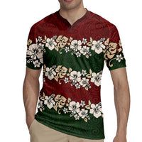 Hawaiian Hibiscus Christmas Color Rugby Jersey Unique
