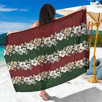 Hawaiian Hibiscus Christmas Color Sarong Unique