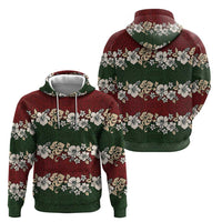 Hawaiian Hibiscus Christmas Color Zip Hoodie Unique