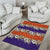 Hawaiian Hibiscus Area Rug Orange and Purple Unique